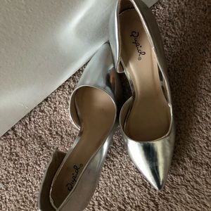 Metallic shiny heels